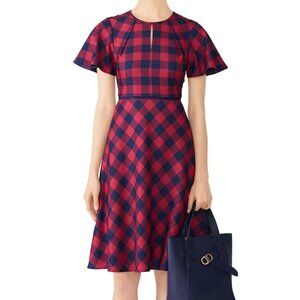 Draper James | Buffalo Check Dress | Flutter Sleeves | 10